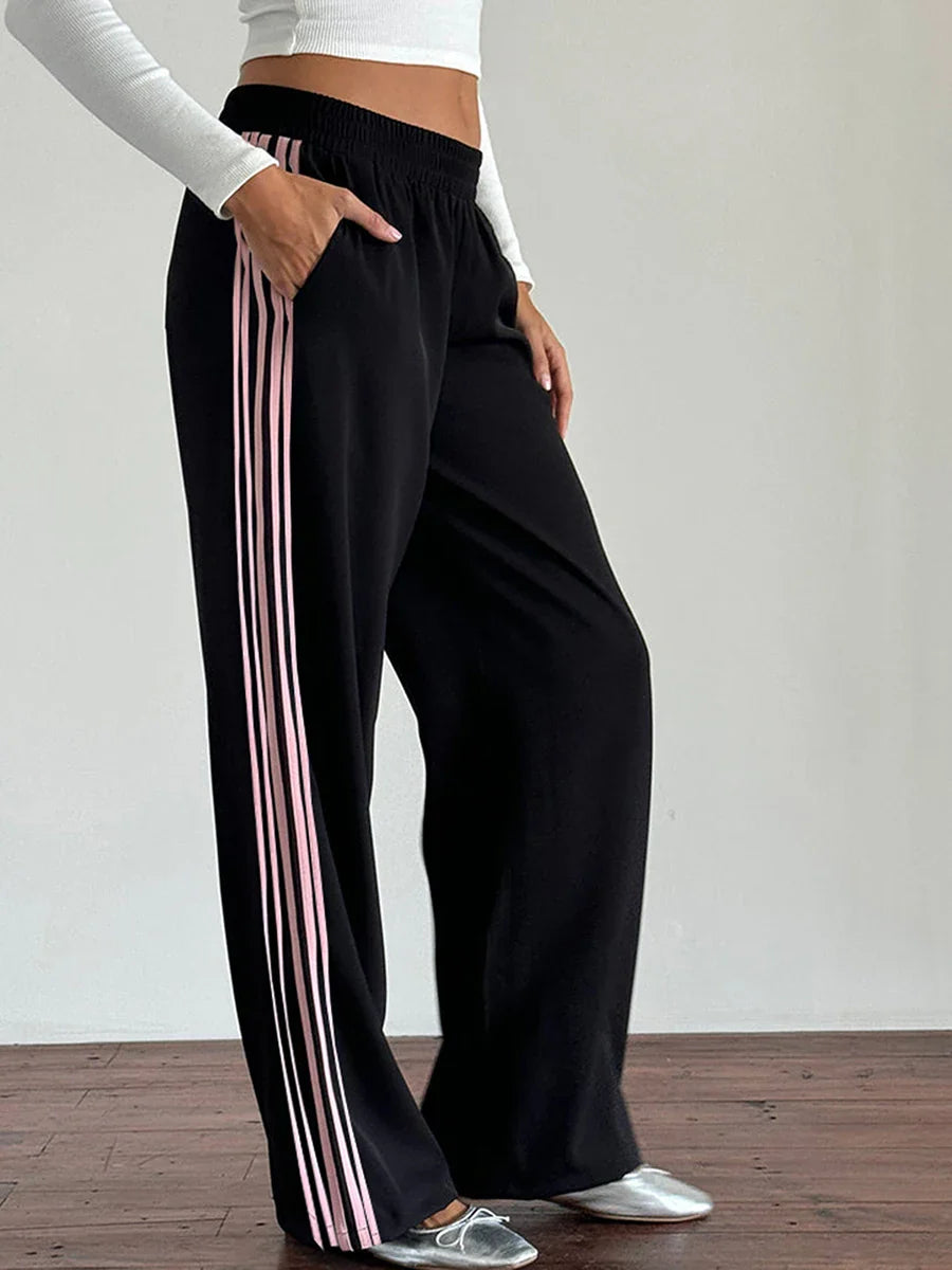 Women s High Waisted Striped Pants