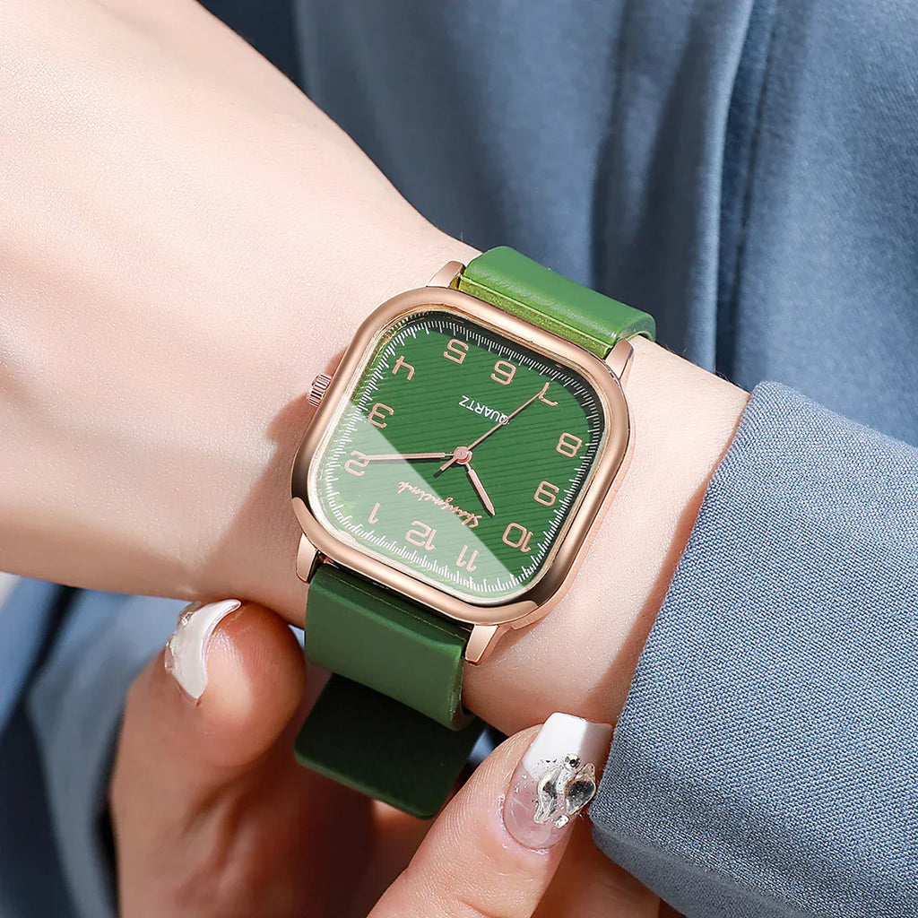 Fashion Square Women Watches Casual Silicone Strap Quartz Watch for Girls Clock Reloj Mujer