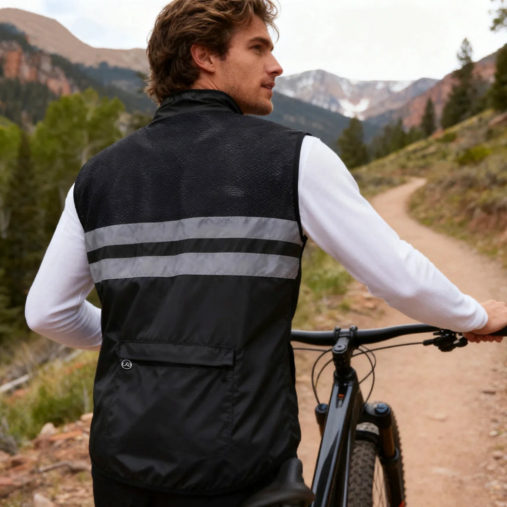Wind Jacket Lightweight Cycling Windbreaker Windproof Bike Jacket Water Resistant Long Sleeve Jersey Wind Coat Vest