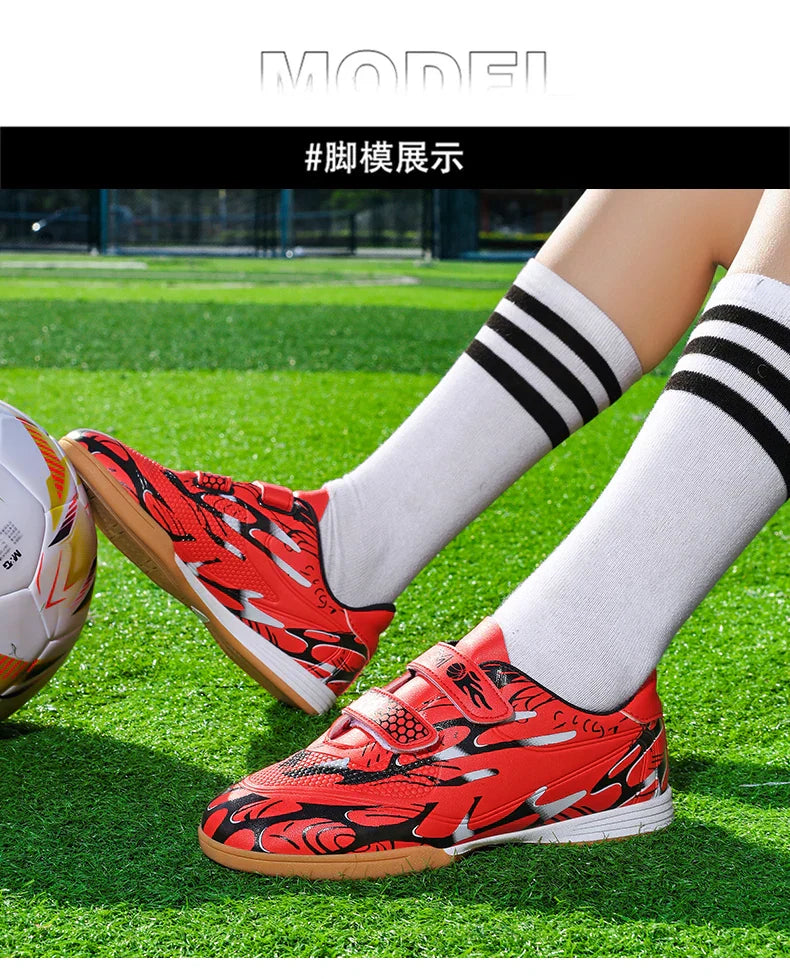 Professional Soccer Shoes Kids Long Spikes FG Football Boots Outdoor Grass Cleats Turf Football Shoes Boys Training Soccer Boots