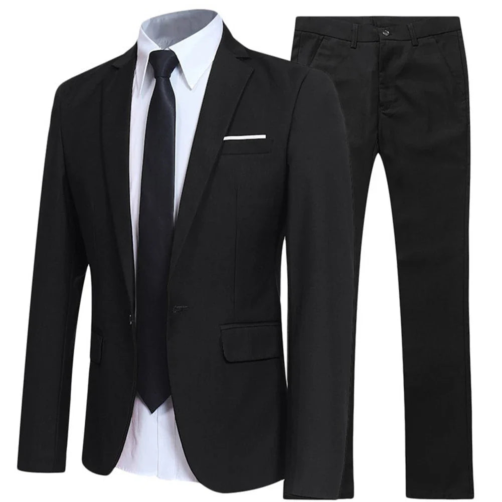 Men Suit Blazer Slim Fit Tuxedo