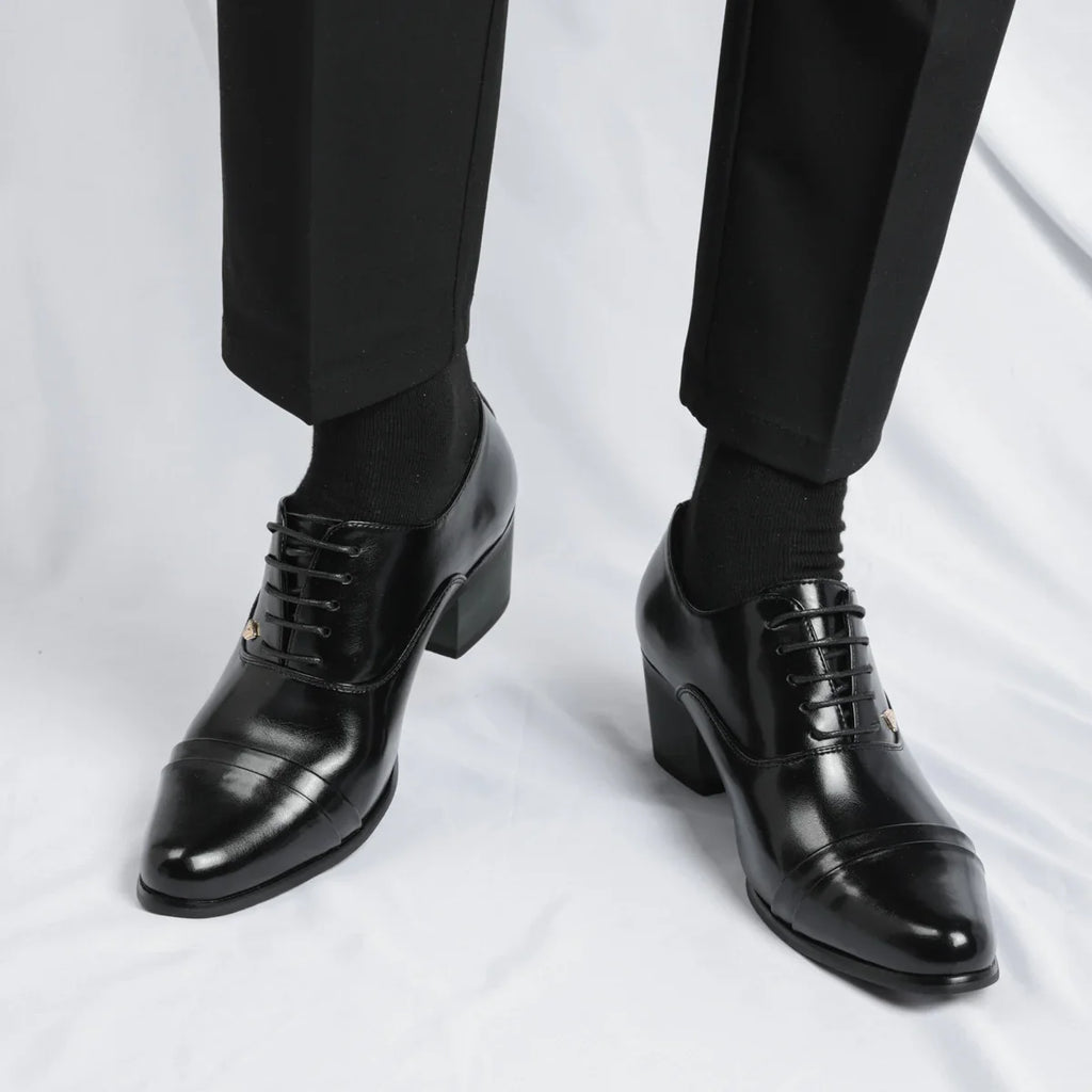 Trendy Men's Casual Black Brown Lace Up Oxford Cuban Shoes Gentleman Business Flats Dress Homecoming Footwear Zapatos Hombre