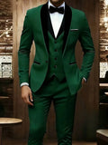 New Men's 3 Piece Suit Business Formal Set, Groom & Groomsman Wedding Suit, Elegant Prom & Party Outfit