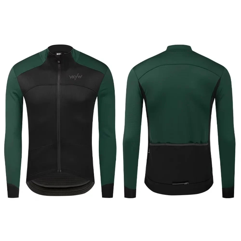 Men's Cycling Jacket Waterproof Windproof Road Bike Tops Winter 0°C Thermal Fleece Bicycle Jersey  Cycling Clothing