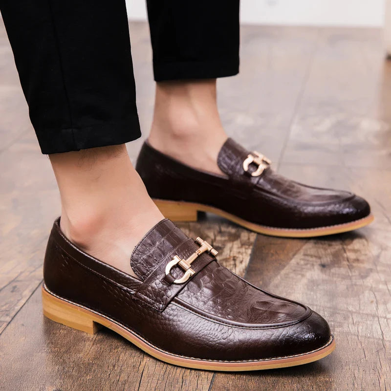 Trend Social Leather Shoes Men Wedding Party Office Leather Men's Dress Shoes  Classic Casual Business Shoes For Men Loafers