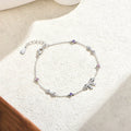 925 Sterling Silver Bow Moissanite Bracelet Sweet Original Design Colorful Pink Zircon Bracelets for Women Party Gifts