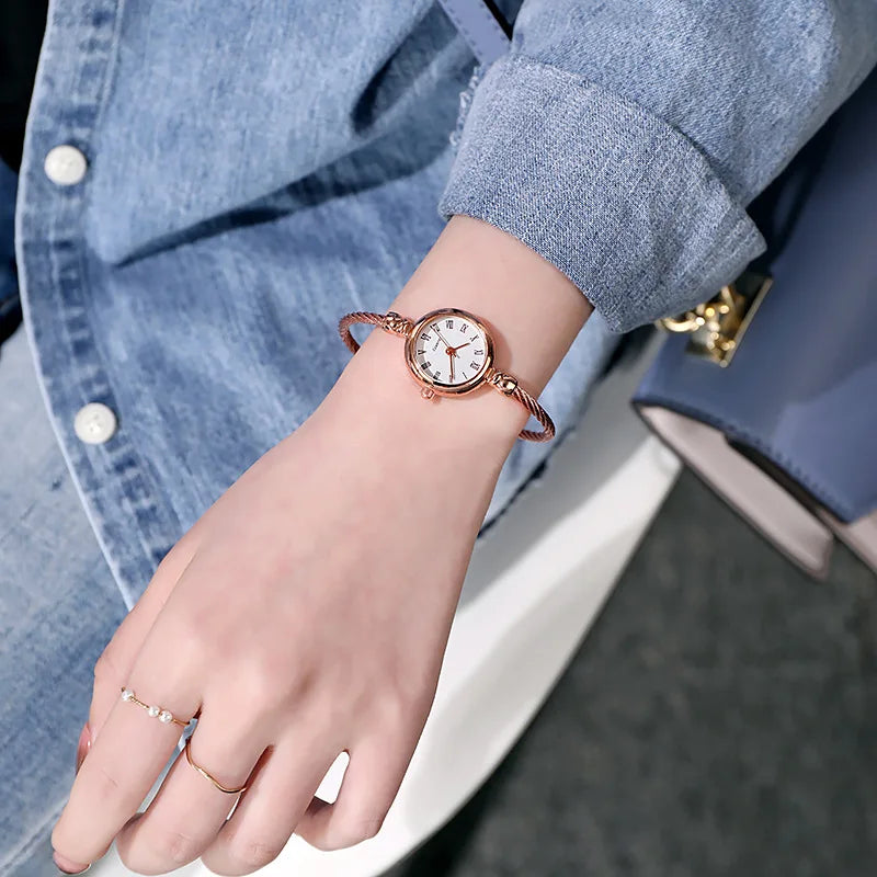 Fashion Luxury Women's Watch Gold Fine Strap Ladies Watch For Bracelet Montre Femme Female Wrist Watch Women Clock Relojes