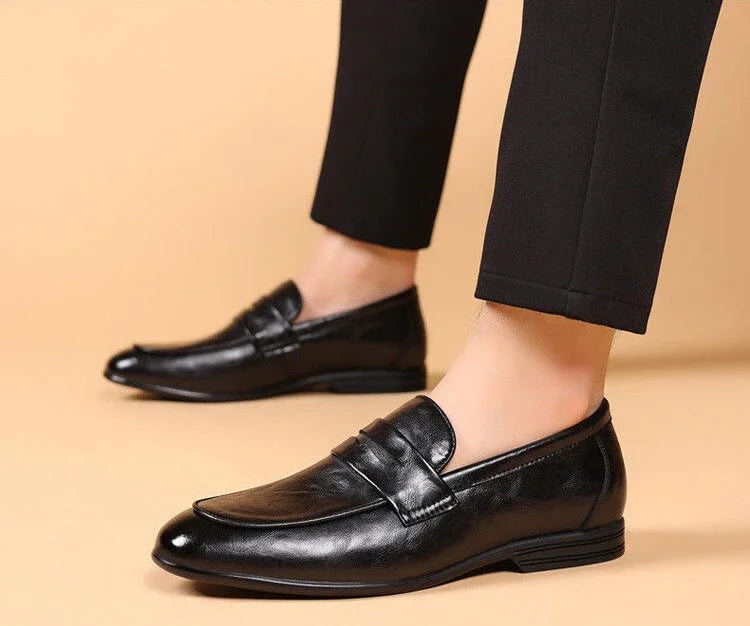 Brown Flat Leather Loafers Shoes for Men Fashion 2025 Classic Original Size Man Casual Shoe 45 Comfortable Shipping Free New In
