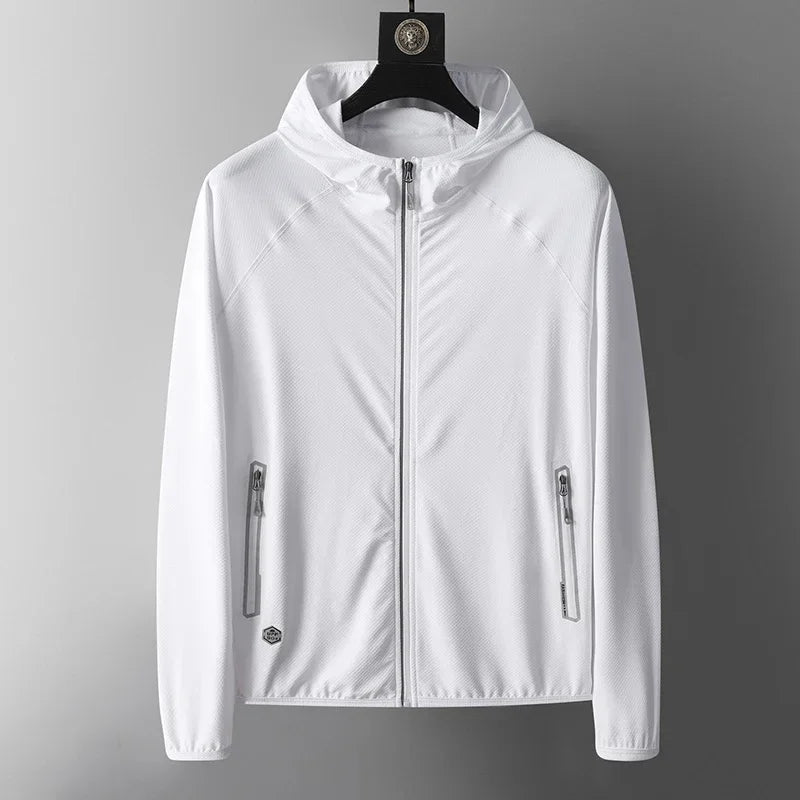 UPF50+ Summer UV Protection Hoodie Unisex Skin Coat Breathable Ice Silk Outdoor Sports Couple's Beach Street Lightweight Jacket