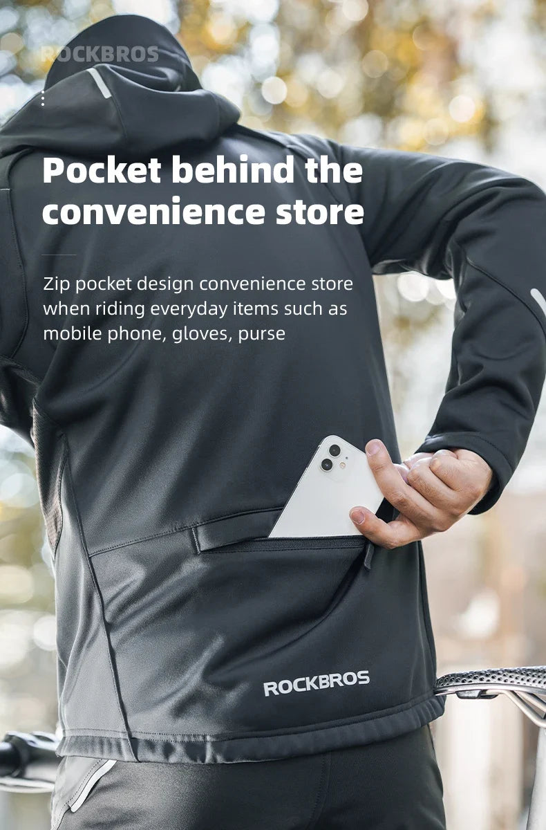 Bicycle Jacket Winter Cycling Clothing Thermal Fleece Long Sleeve Cycling Bike Clothing Warmer Windproof Sportswear