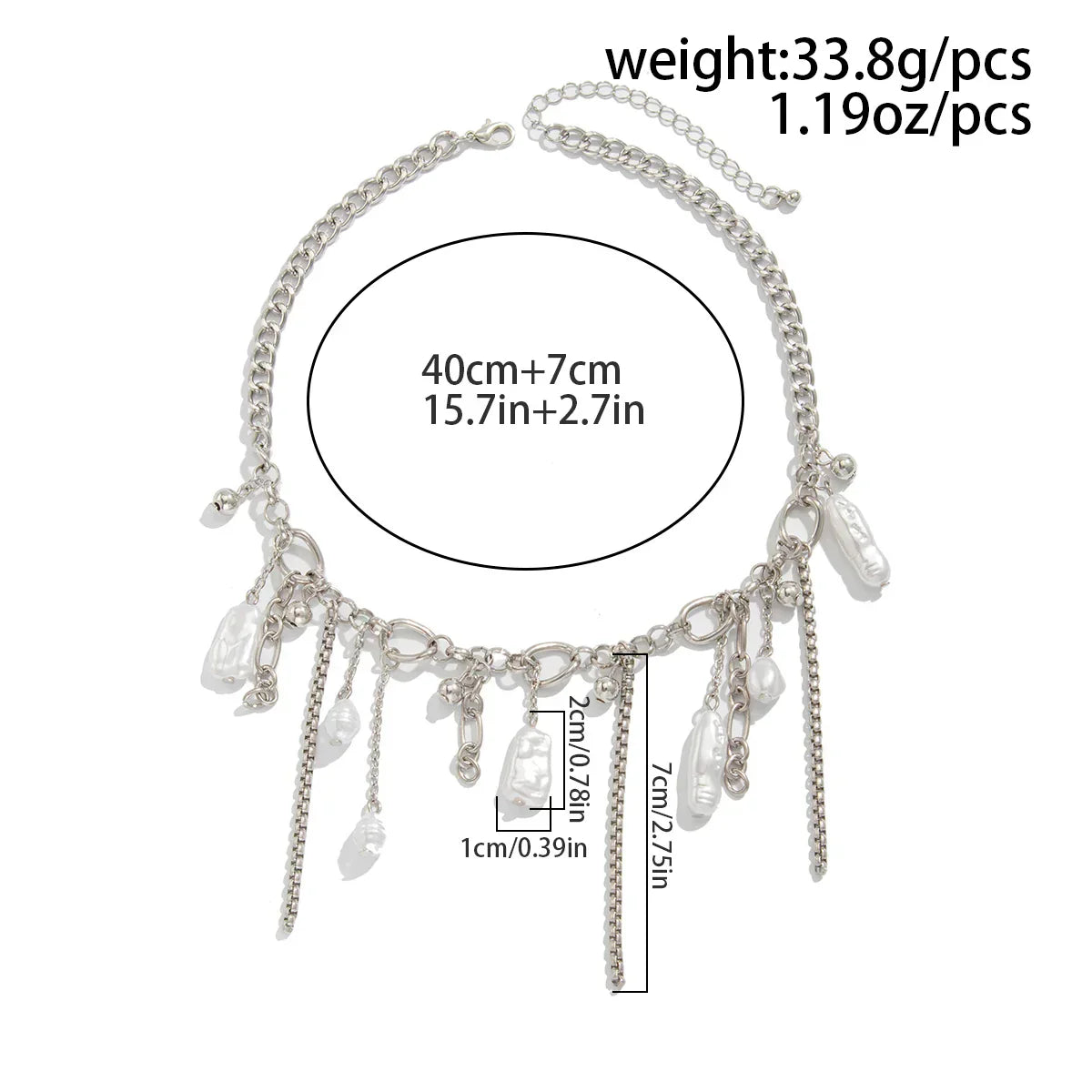 Ingemark Vintage Love Heart Corss Tassel Pendant Choker Necklace for Women Creative Clavicle Chain Wed Bridal Neck Jewelry Gift