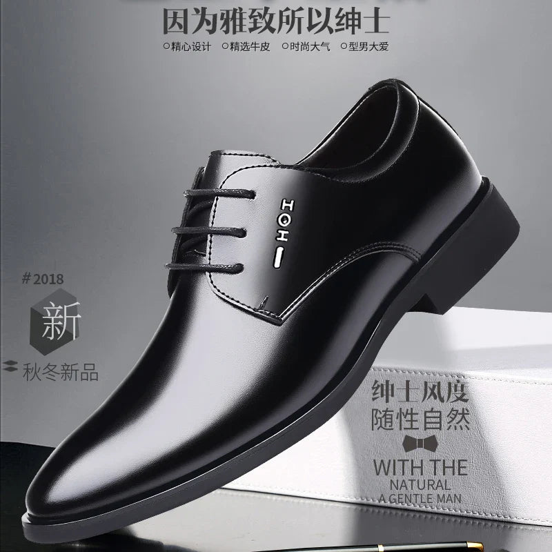 Men's New Business Leather Shoes Soft Soled Work Footwear Outdoor Non Slip Formal Shoes Fashion Casual Male Shoes Zapatos Homme