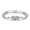 3mm Moissanite Wedding Ring 925 Sterling Silver Eternity Band Lab Diamond Bride Party Rings For Women Designer Jewelry