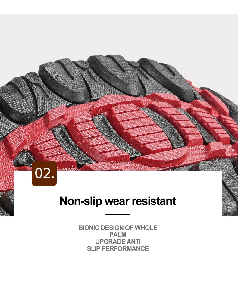 New Non-slip Wear Resistant Men‘s Outdoor Hiking Shoes Breathable Splashproof Climbing Men Sneaker Hunting Mountain Shoes