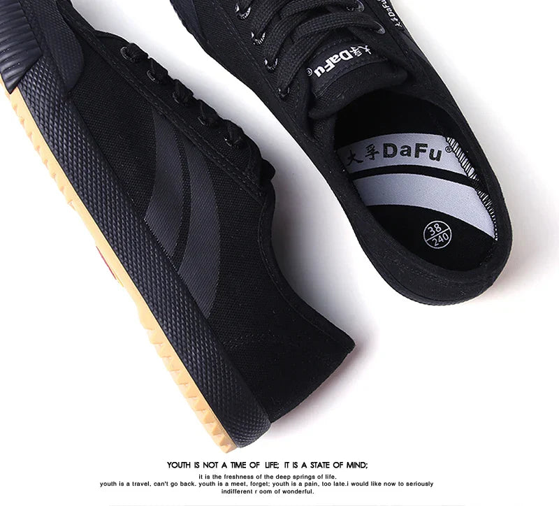 Original Kungfu Shoes Improved Version Sneakers Men Women All Black Shoes