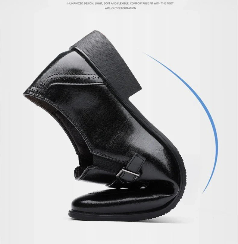 Spring Autumn New Pointed Leather Shoes for Men Solid Color Business Casual Shoes Male Fashion Designer Dress Shoe Man