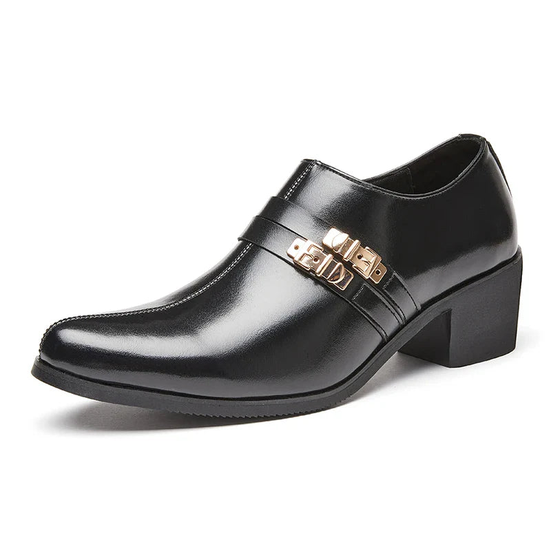 Retro Brown Men's Formal Leather Shoes – Classic Business & Wedding Footwear