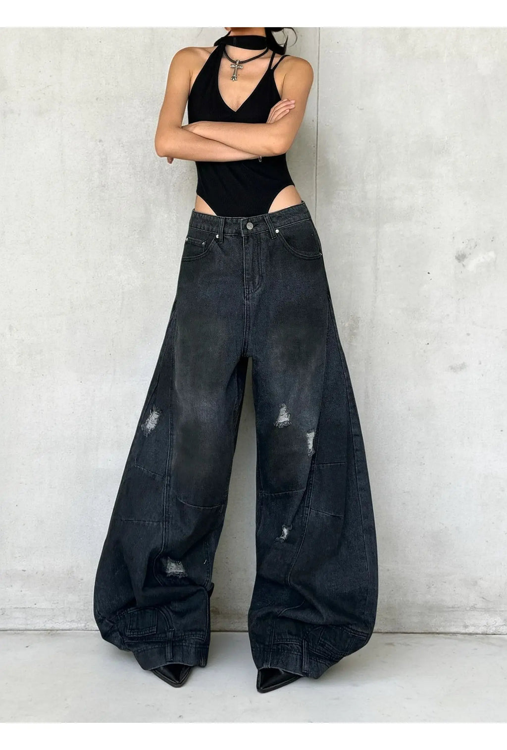 Autumn New Men's 98% Cotton Jeans American Y2k Streetwear Hole Patchwork Design Denim Pants Youth Straight Baggy Stretch Jeans