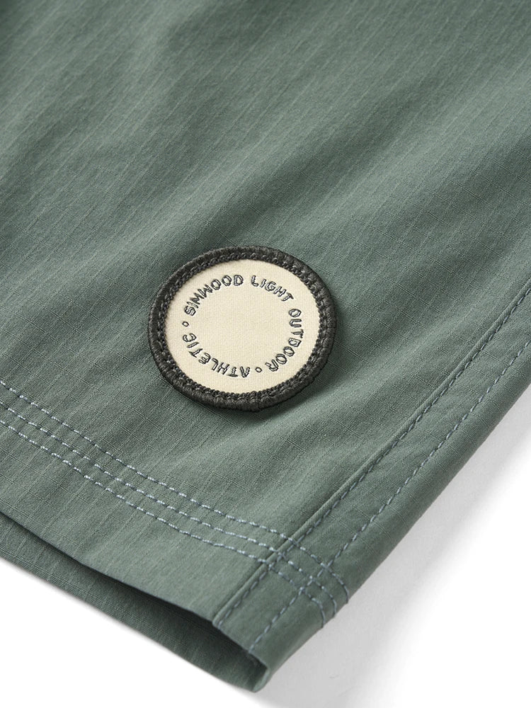 2025 Summer New 145gsm Elastic Fabric Beach Shorts Men Contrast Color Drawstring Athletic Shorts