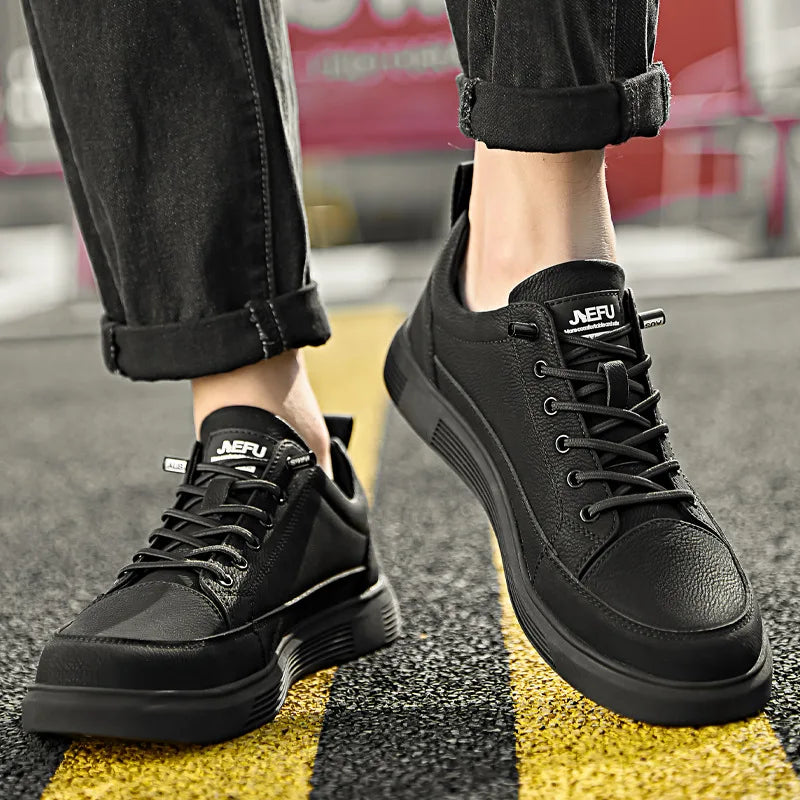 Waterproof Work Boots Safety Steel Toe Shoes Men Quality Leather Shoes Puncture-Proof Indestructible Shoes Safety Protective