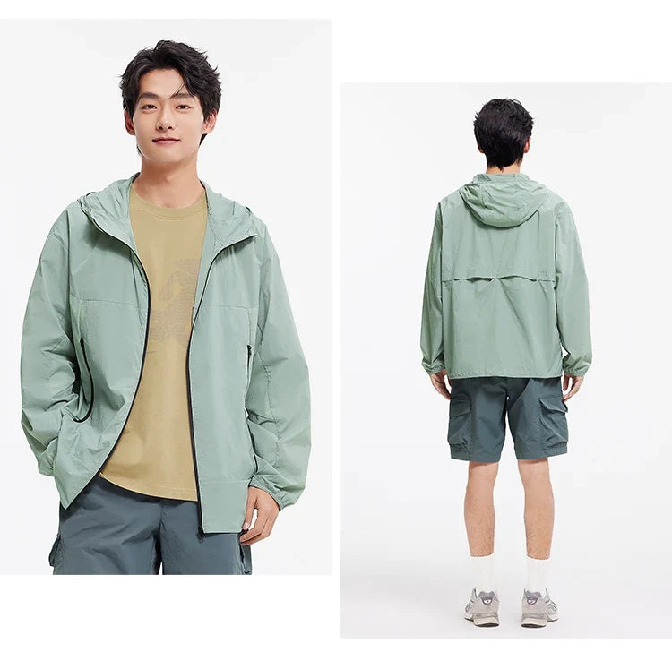Sun Protection Jacket Men Lightweight Cool Feeling Triple Protection Hooded Top 2025 New Summer Jacket for Outdoor