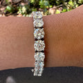 8mm Big Moissanite Diamond Tennis Bracelet for Women Men S925 Silver Plated 18k Yellow/White Gold BangleCertified Certificates