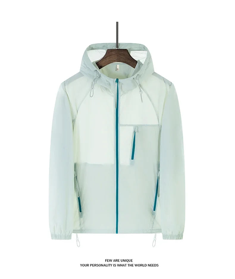 Summer Windbreaker Men Women Lightweight Sun Protection Jacket Unisex Camping Climbing Hiking Outdoor Waterproof Coat