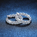 3mm Full Moissanite Ear Hoop Earrings 925 Sterling Silver Earring For Woman Wedding Engagement Luxury Jewelry Wholesale