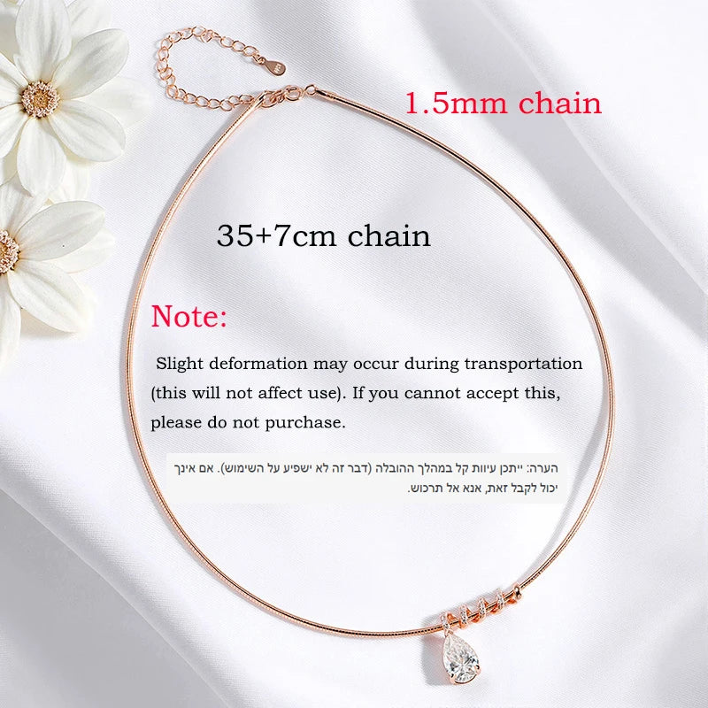 3CT 5CT All Moissanite Necklace for Women DIY Pendant Lab Diamond Couple Gifts 100% Real 925 Sterling Silver Jewelry