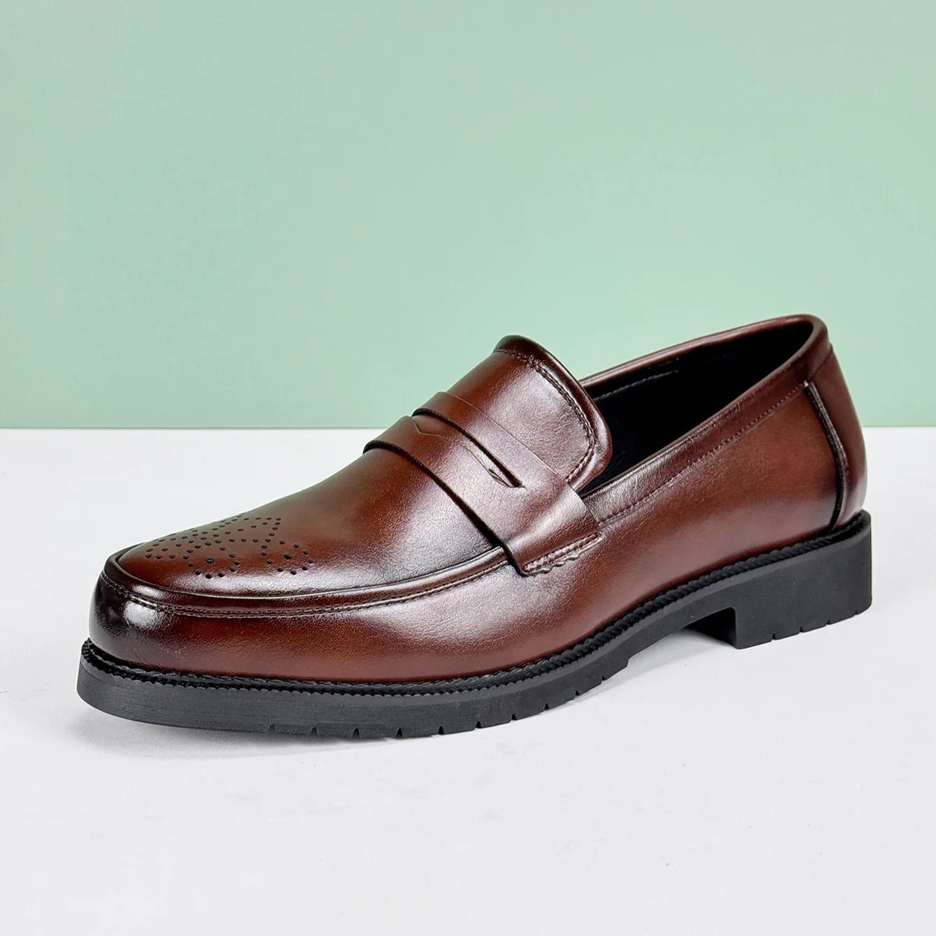 Men's Formal Leather Shoes – Lace-Up Business Dress Footwear, Black or Brown
