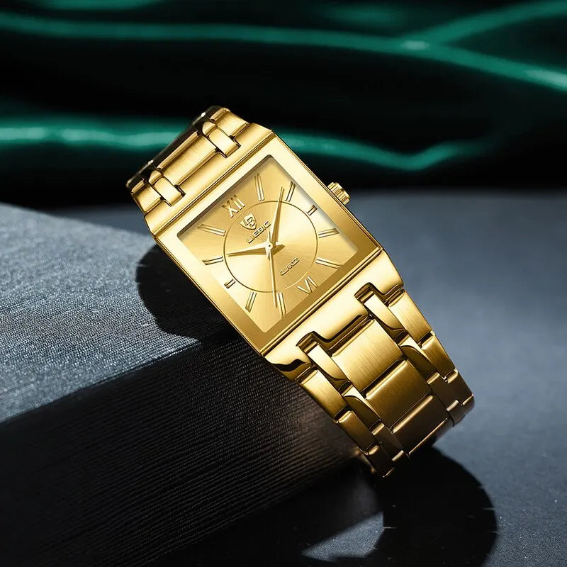 Luxury Golden Quartz Wristwatches For Female Girl Male Fashion 30m Waterproof Women Ladies Mens Watches Relogio Feminino