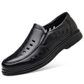 2026 New Designer Breathable Hallow Leather Shoes for Men Black Fashion Summer Shoes Male Britsh Business Casual Shoes Man