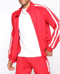 New men's cardigan stand up collar sports suit youth sportswear casual slim fit running sports two-piece set