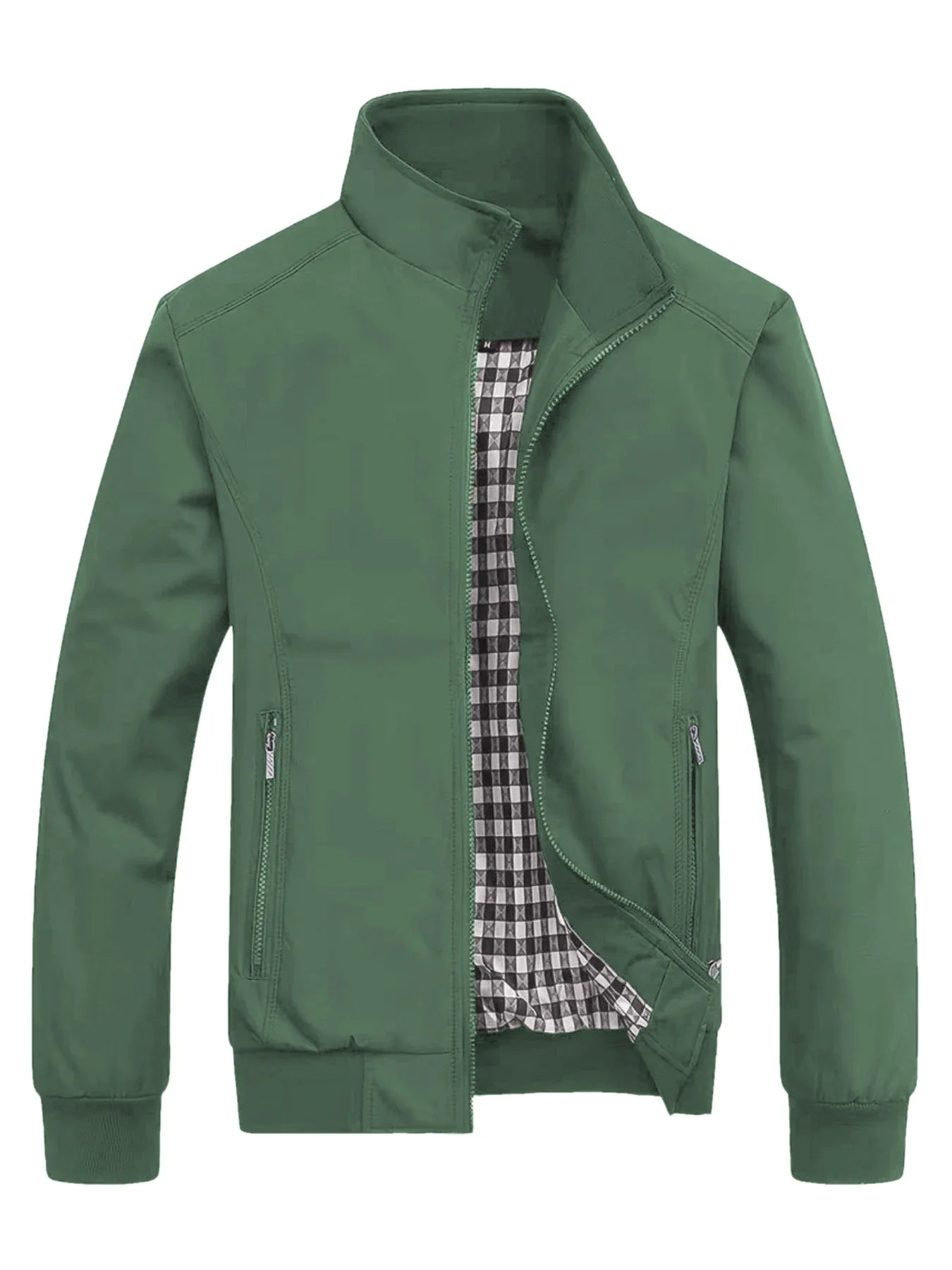 Men's Classic Design Sports Jacket, Casual Baseball Collar Zipper, Spring and Autumn Solid Color, Fashionable Daily Wear Jacket