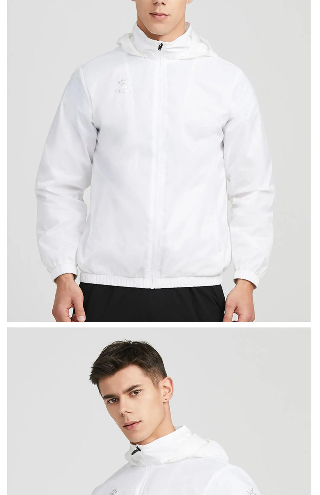 Men's Waterproof Jacket  Windbreaker Soccer Training Lightweight  Training  Outwear Quick Dry Coat  8163WT1001