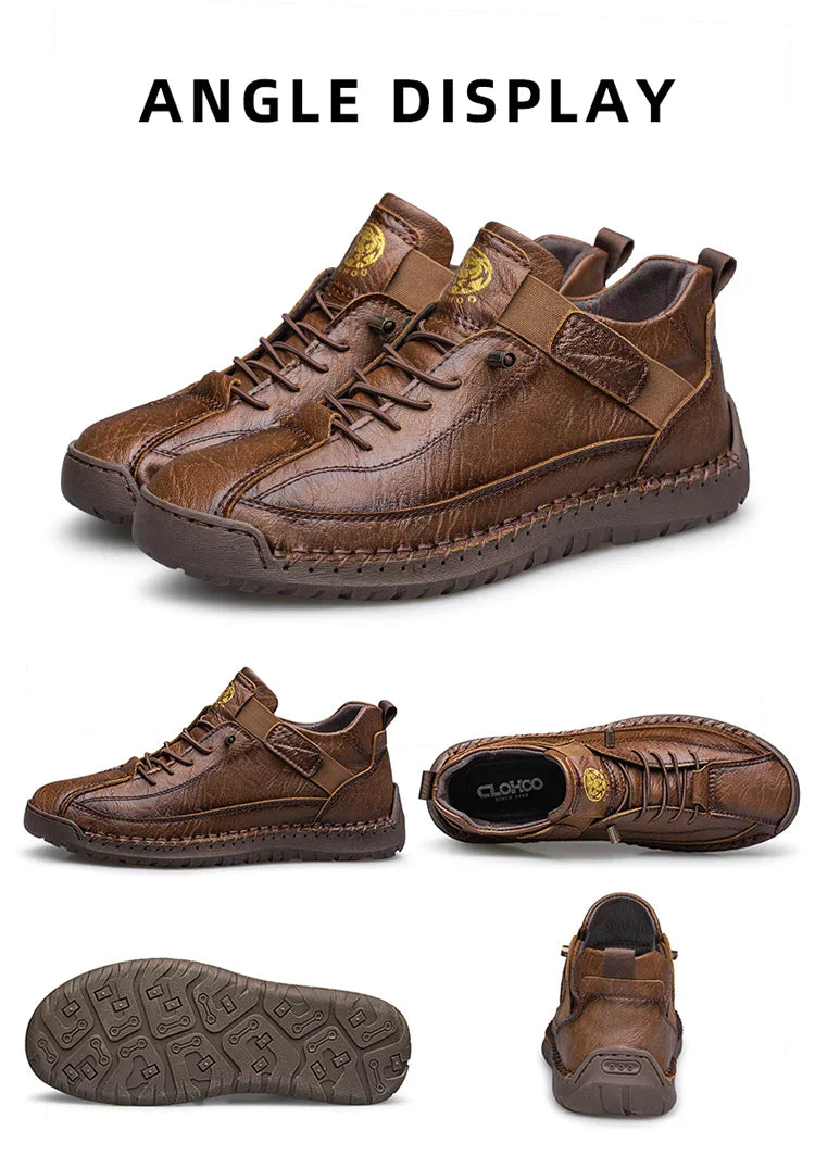 Handmade Men's High-Top Sport Casual Boots Breathable Outdoor Wear with Extended Size Options Classic Ankle Boots