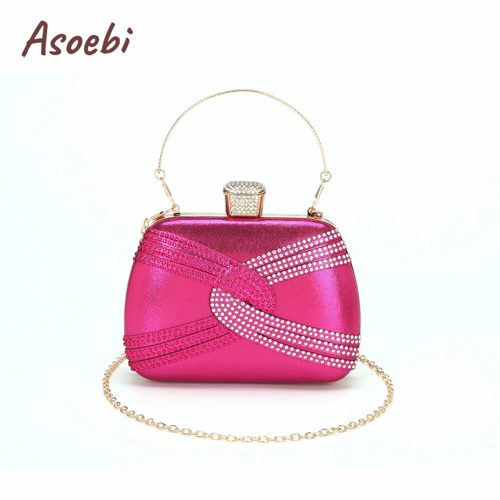 Purple Color Peep Toe Ladies Shoes Matching Bag Set
