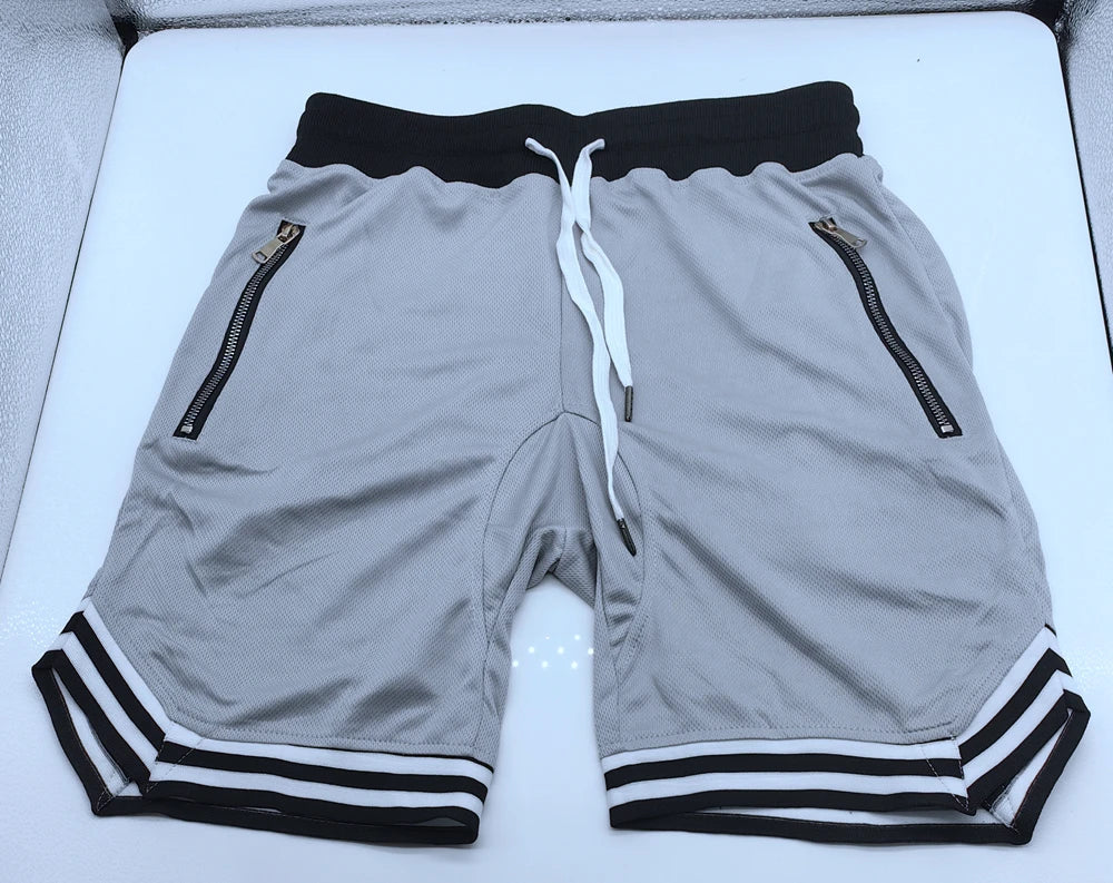 Mens Fire Red Shorts Casual Basketball Shorts Gym Fitness Short Joggers Shorts Workout Bodybuilding Breathable Board Shorts Male