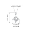 925 Sterling Silver Celtic Knot Pendant Necklace Interlocking Loops O-Chain Link Chain Original for Women Daily Love Gift