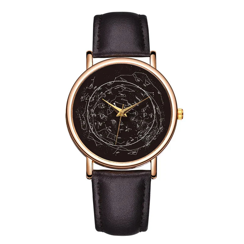 Fashion Ladies Quartz Watch Minority Personality Women Leather Casual Watch Leather Waterproof Montre Femme