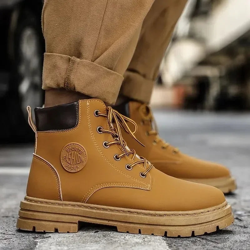 Men's Short Boots with British Style Design Trendy Shoes for Men