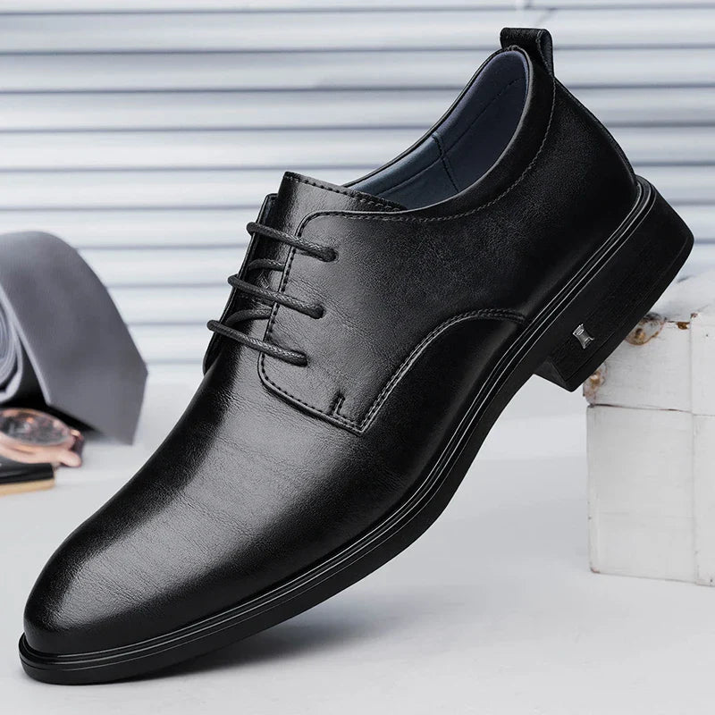 New Mens Formal Business Oxford Shoes Classic Leather Dress Shoes Wedding Office Casual Footwear Derby Shoes Male Sneakers