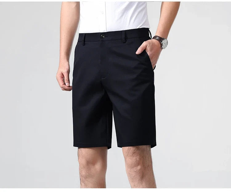 New Men's Casual Shorts Lightweight Golf Shorts with 4 Pockets Stretch Quick Dry Comfy Work Shorts Black Navy