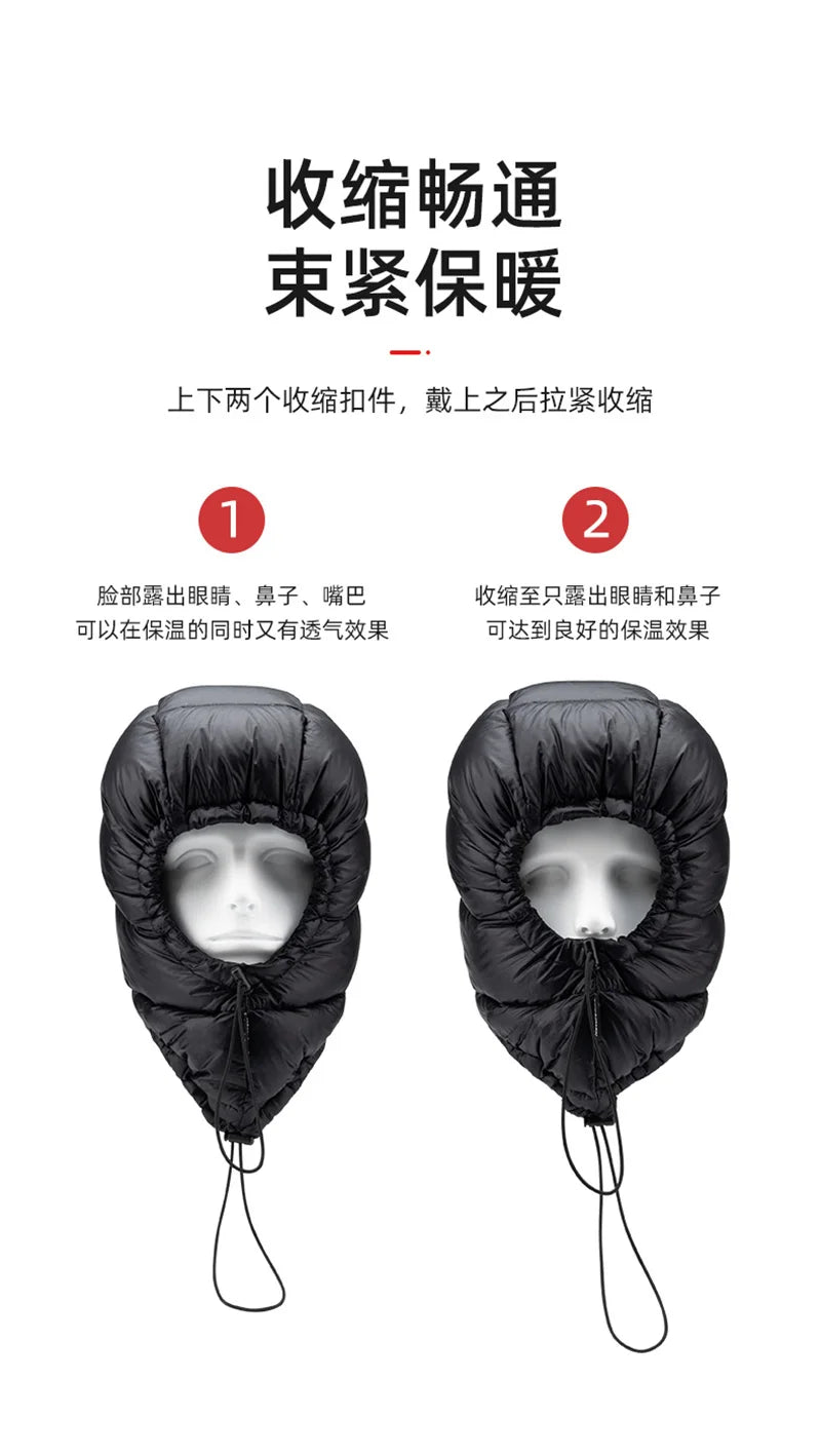 Ultralight Portable Winter Waterproof Warm Three Piece Down Hat Gloves Shoe Covers Hiking Camping Clothing Equipment