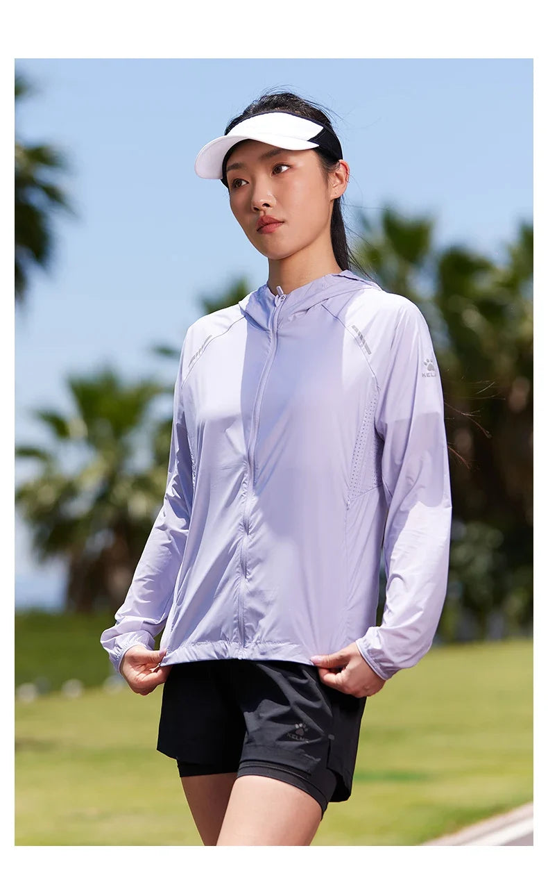 running sunscreen clothing men summer breathable hooded thin jacket UV UPF50 skin coat pair