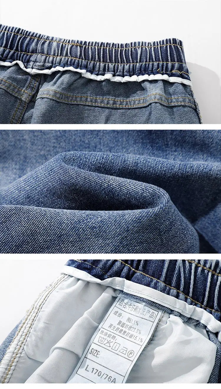 Men's American Style Loose Straight Leg Jeans Vintage Spring Summer New Arrival Drapey Trendy Wide Leg Long Pants