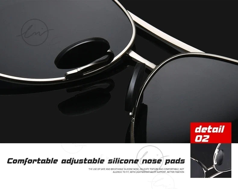 Classic Pilot Sunglasses Polarized Man Anti-Glare Safe Driving Glasses Woman Fishing Goggles Unisex UV400 Gafas De Sol