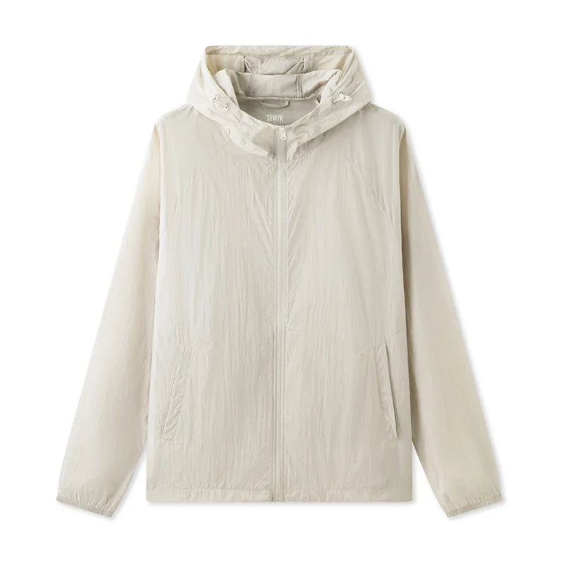 Jacket Men'S Summer Foldable Storage Top Simple Casual Style Hooded Couple