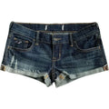 Summer New Female Fashion Hot Girl Street Casual Hip Wrap Sexy Mini Shorts Women's Low Rise Elastic Tight Curled Denim Shorts