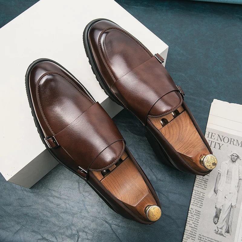 2026 Man Split Leather Shoes Rubber Sole Man Business Office Male Dress Lether Shoes Genuine Leather Wedding Party Shoes Plus 46